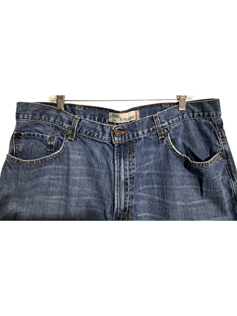 Levis 569 Jeans Loose Straight Mens W40 L32 Blue Denim 100% Cotton Made In Egypt